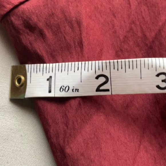 Future Collective Burgundy Collared Long Sleeves Smocked Midi Dress Size XXL - Picture 11 of 14